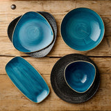Java Blue Triangle Plate 24.5cm