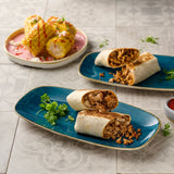 Java Blue Chefs' Oblong Plate 29.8 x 15.3cm