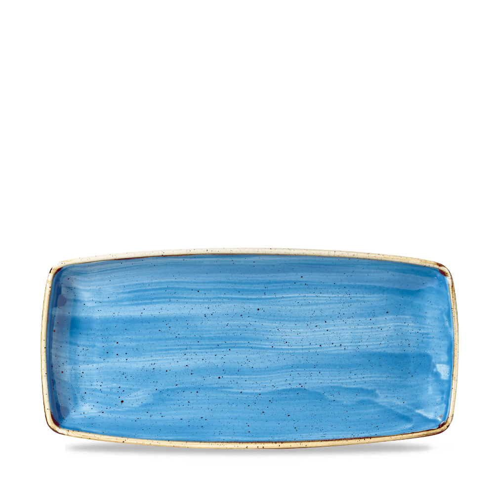 Cornflower Blue Oblong Plate 29.5 x 14cm