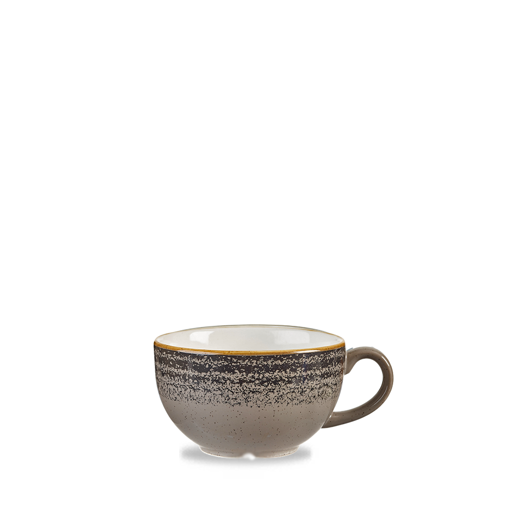 Homespun Charcoal Black Cappuccino Cup 22.7cl