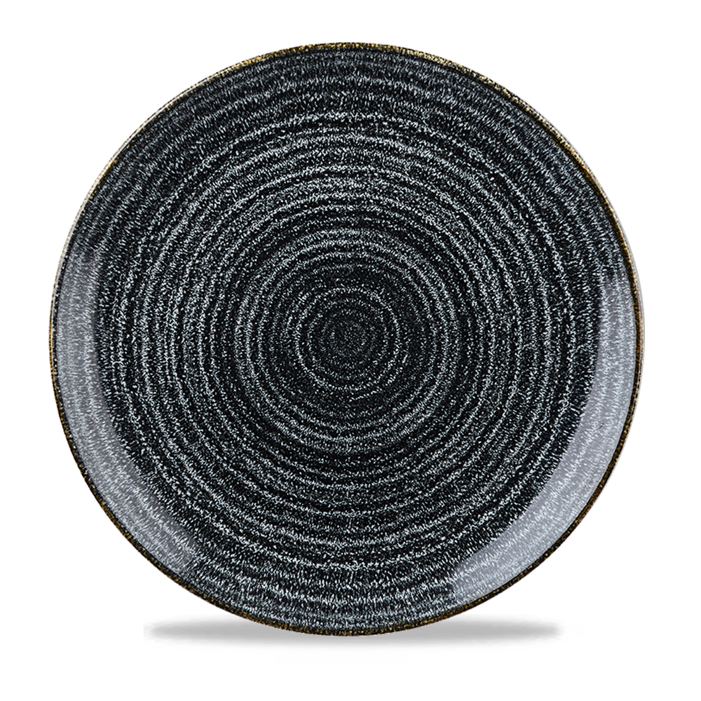 Homespun Charcoal Black Coupe Plate 28.8cm