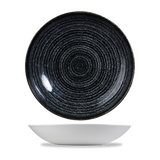 Homespun Charcoal Black Coupe Bowl 24.8cm