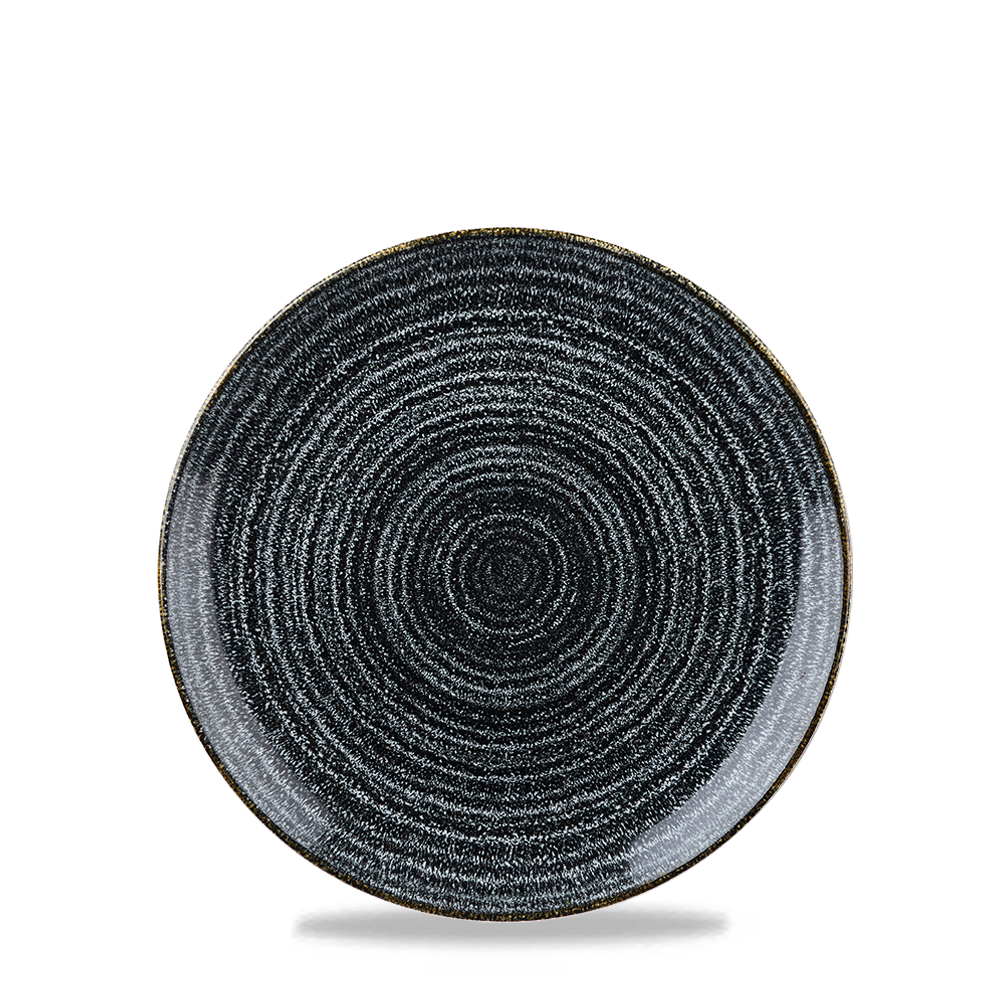 Homespun Charcoal Black Coupe Plate 16.5cm
