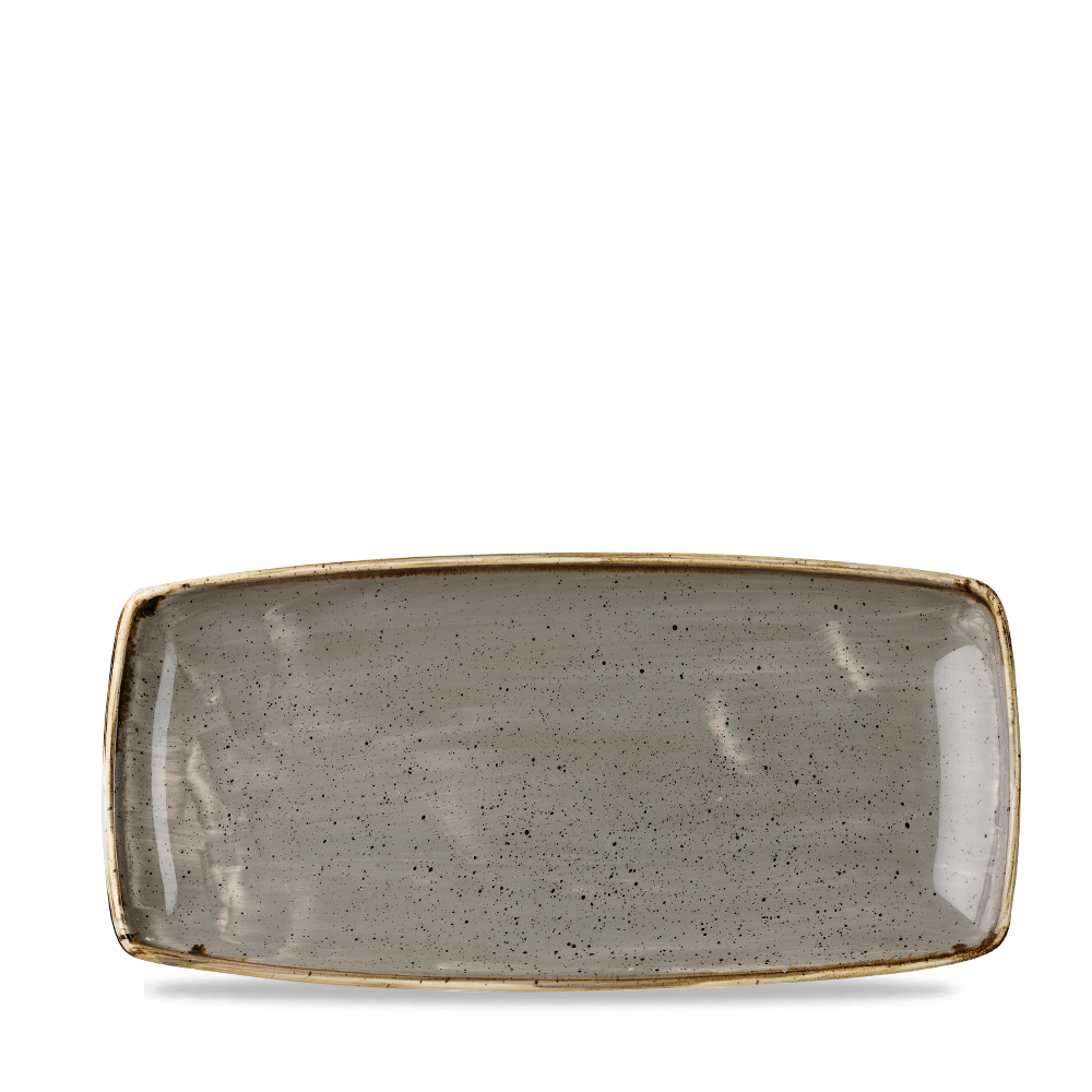 Peppercorn Grey Oblong Plate 29.5 x 14cm