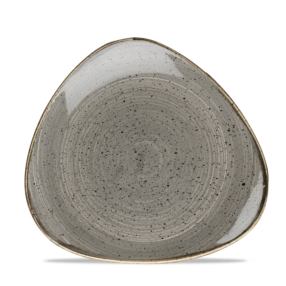 Peppercorn Grey Triangle Plate 22.9cm
