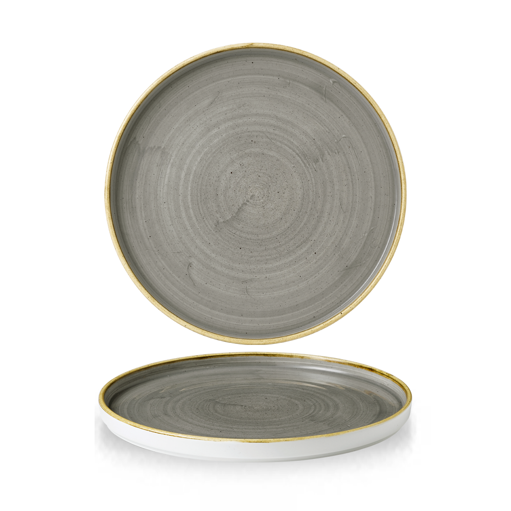 Peppercorn Grey Round Walled Plate 26cm